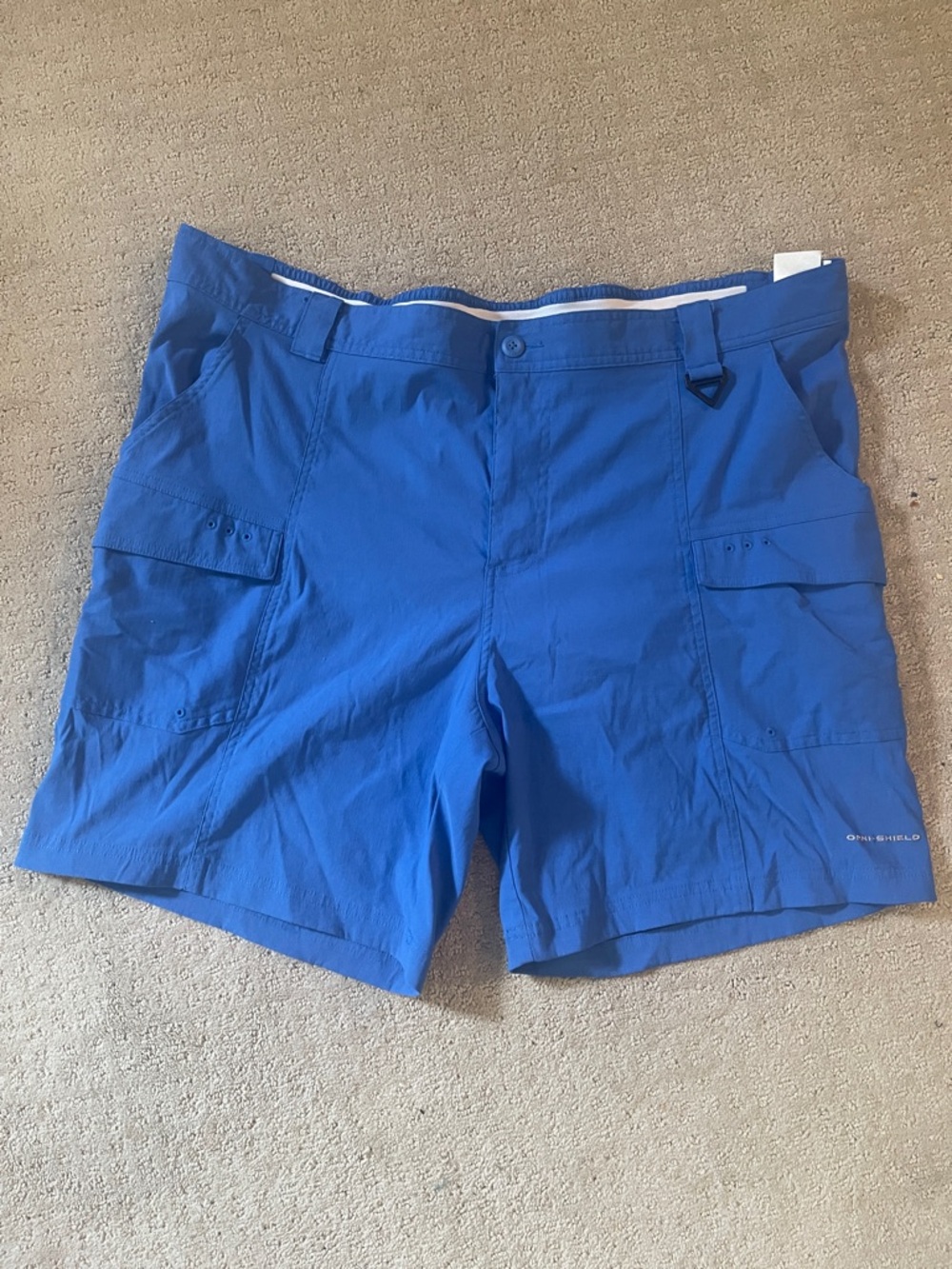 Columbia xxl plus Men's Blue Cargo active performance fishing pfg Shorts